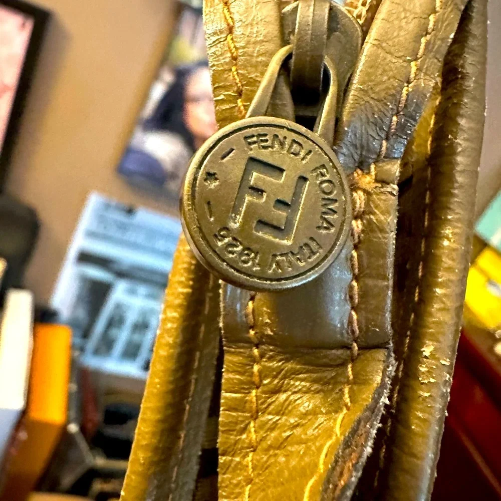 Vintage Fendi Zucchino Canvas Clutch Bag - Picture 5 of 10
